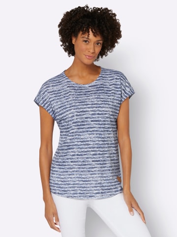 WITT WEIDEN Shirt in marine-ecru-geringelt