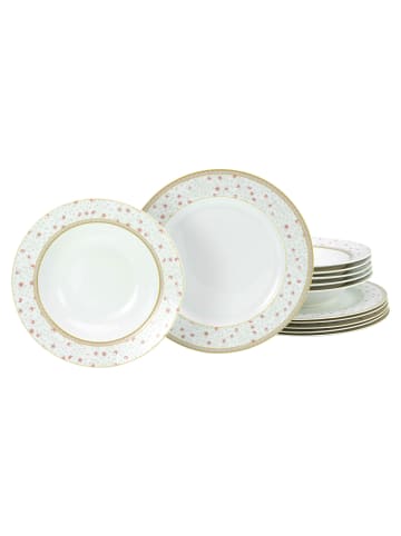 CreaTable 12 tlg. Set 17528 Emilia (New Bone China) Tafelservice in Weiß