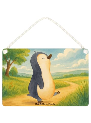 Mr. & Mrs. Panda Schild Pinguin mHerzieren Design ohne Spruch in Weiß