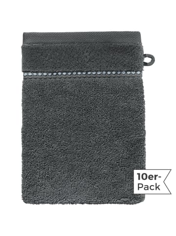 Erwin Müller Frottier Waschhandschuh 10er-Pack Mannheim in anthrazit