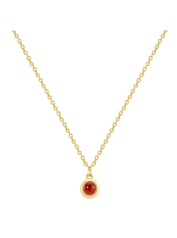 Glanzstücke München Kette aus Sterling Silber mit Granat in gelbgold