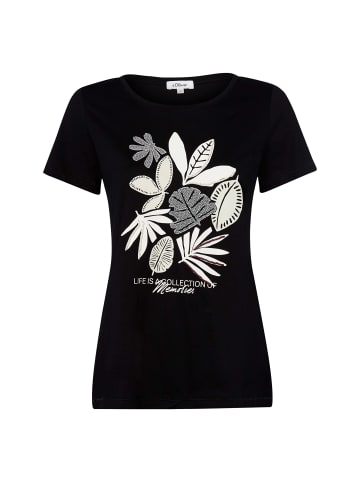 s.Oliver T-Shirt in schwarz ecru