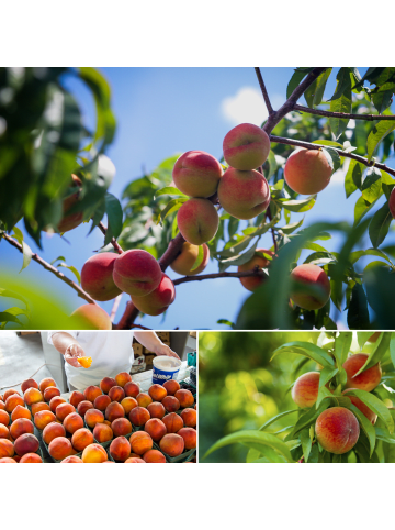 GARDENZO 3er-Set: Pfirsich Redheaven Obstbäume in Bunt