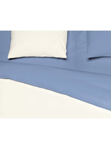 Mistral Home Mistral Perkal Wendebettwäsche in Creme/Hellblau