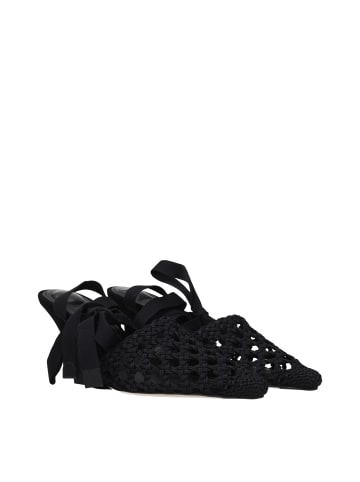 Jacquemus Schwarz Stoff Umschnall- Sandalen