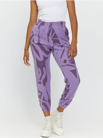 MAZINE Sweatpants Loop Printed Fleece Pants in purple haze/printed