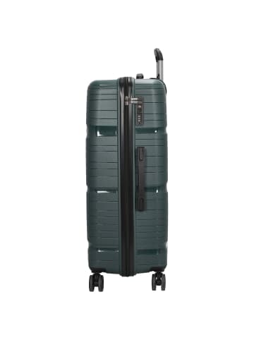 D&N Travel Line 4300 - 4-Rollen-Trolley L 76 cm (black) in dark green