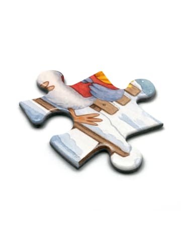 Mr. & Mrs. Panda Puzzle Taube Winter Pommes Design ohne Spruch in Weiß