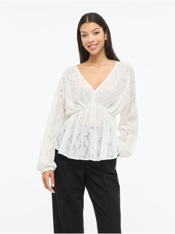 Vila Oberteil mit langen Ärmeln in Cloud Dancer