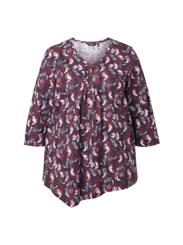 Ulla Popken Shirt in dunkel weinrot