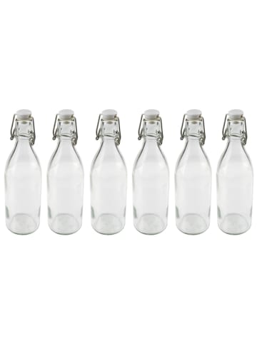 Dr. Oetker 6er Set Glasflaschen mit Bügelverschluss, hochwertige Bügelflasche
