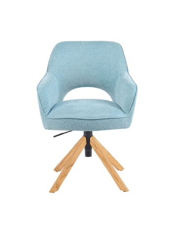 DUBI Möbel 2er-Set: Bürostuhl Mika-Amia in Hellblau - (B)60 x (H)88 x  (T)65 cm