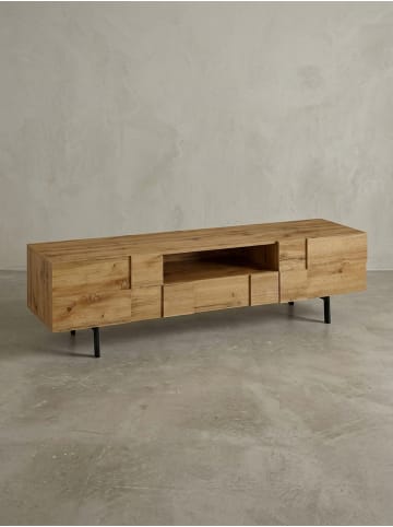 KADIMA DESIGN Lowboard Holz Eiche-Dekor 160x46x43 cm TV-Kommode mit zwei Türen,