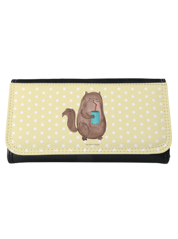 Mr. & Mrs. Panda Damen Geldbörse Katze Dose ohne Spruch in Gelb Pastell
