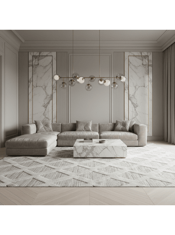 KADIMA DESIGN Teppich 3D Waschbar Boho EISACK Strapazierfähig OEKO-TEX Wohnzimmer