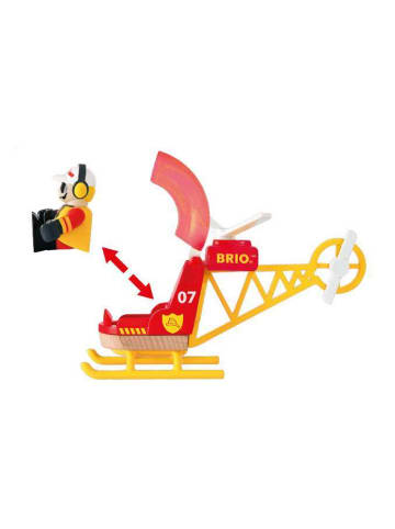 Brio Aktionsspiel BRIO World - Feuerwehr-Hubschrauber Ab 3 Jahre in bunt