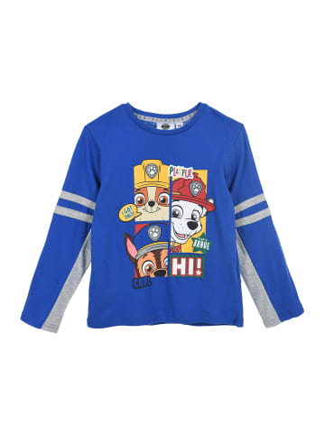 Paw Patrol Langarmshirt Chase, Marshall und Rubble Longsleeve in Blau