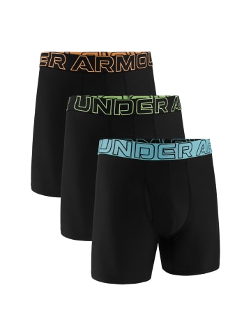 Under Armour Boxershort 3er Pack in Schwarz/Grün/Blau/Orange