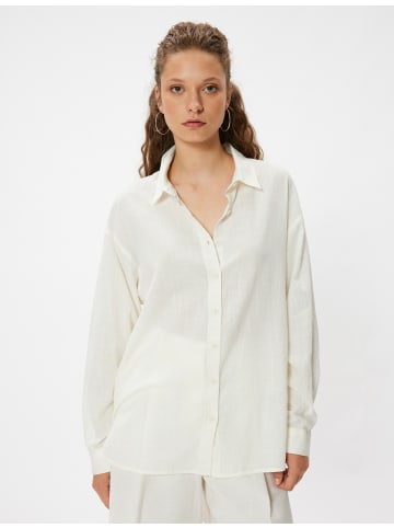 KOTON Shirt in Grauweiß