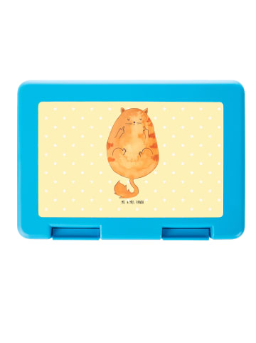 Mr. & Mrs. Panda Bentobox Katze Frühaufsteher ohne Spruch in Gelb Pastell