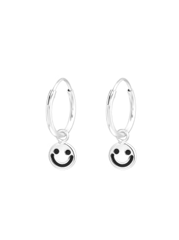 Alexander York Ohrringe Charm SMILEY in 925 Sterling Silber, 2-tlg.