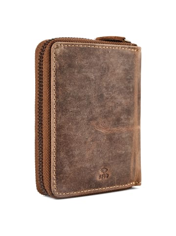 Greenburry Huntsman Geldbörse RFID Schutz Leder 10 cm brown 1