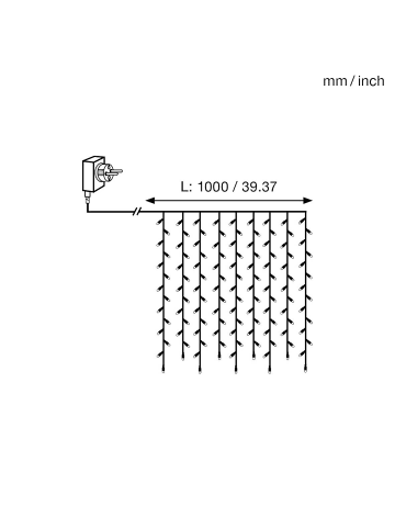 STAR Trading LED Lichtervorhang MicroLED in Schwarz