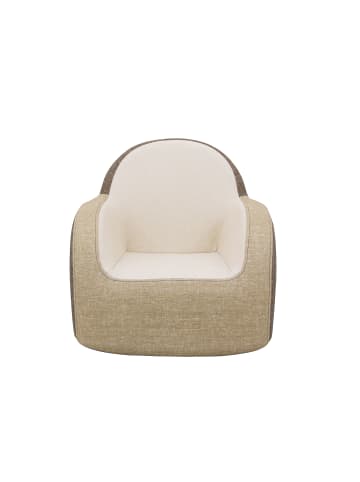 BABY CARE Kids Sofa "Wood Brown" - (L) 450 mm x (B) 485 mm x (H) 470 mm