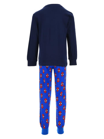 Spiderman 2tlg. Outfit: Schlafanzug Pyjama Langarmshirt und Hose in Blau