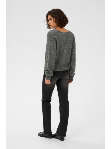 Kaffe Strickjacke KAmelania Baggy fit in Dark Grey Melange