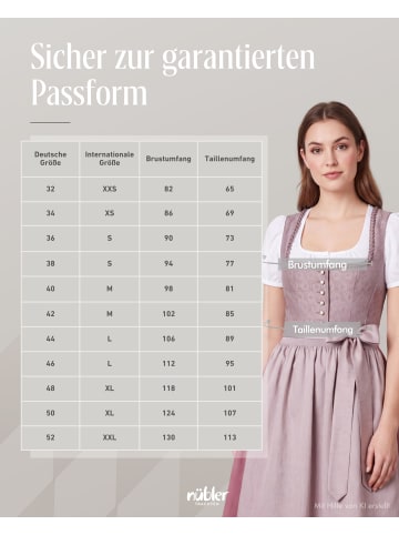Nübler Dirndl lang Adele in Altrosa