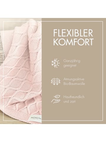 Räuberella Babydecke Wellen-Struktur "Sanftes Rosenholz" in Rosa - 75x100 cm