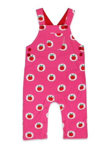 Toby Tiger Latzhose mit Apfel Print in rosa