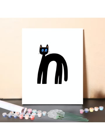 ARTNANAS DIY Malen nach Zahlen Set-"Neugierige Katze" 
