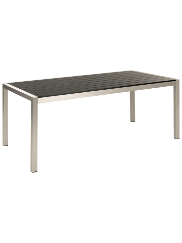 Beliani Esstisch VERNIO in Schwarz/Silber - (W) 90 x (H) 76 x (L) 180 cm