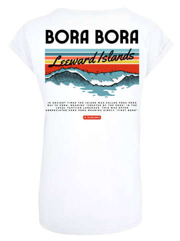 F4NT4STIC Extended Shoulder T-Shirt Bora Bora Leewards Island in weiß