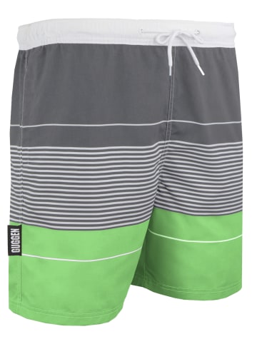 GUGGEN MOUNTAIN Badeshorts Herren – Badehose Bilddruck in Grau