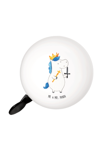 Mr. & Mrs. Panda Fahrrad Klingel Einhorn König mit Schwert ohne ... in Weiß