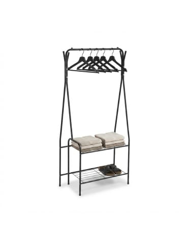 relaxdays Kleiderständer in Schwarz - (B)60 x (H)158 x (T)33 cm