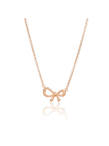 EYE CANDY Collier "SCHLEIFE" in Rosegold aus Sterling-Silber