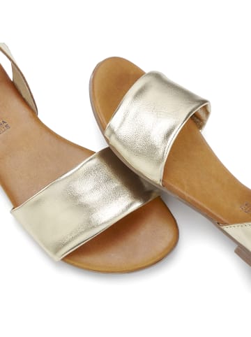 LASCANA Sandale in goldfarben