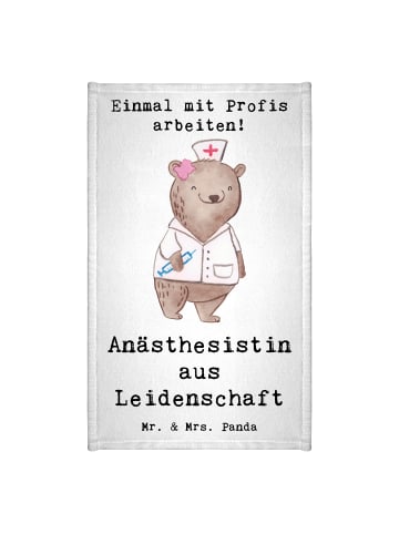 Mr. & Mrs. Panda Gästehandtuch Anästhesistin Leidenschaft mit Sp... in Weiß
