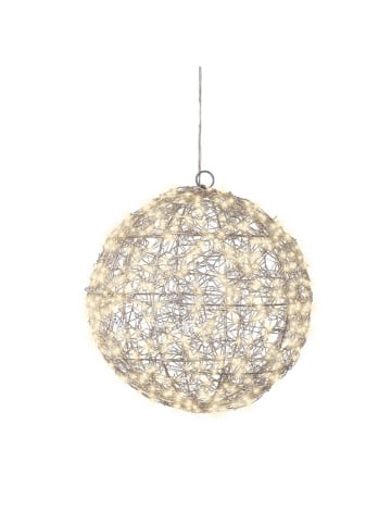 MARELIDA LED Drahtkugel Leuchtkugel 400LED für Innen Außen D: 28cm in silber