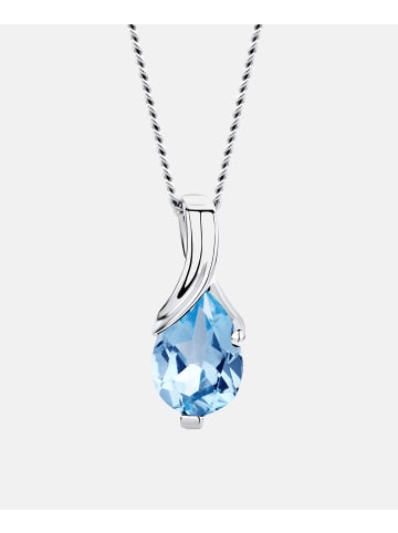 Diamant L'éternel Halskette aus 585 Weißgold mit Topas