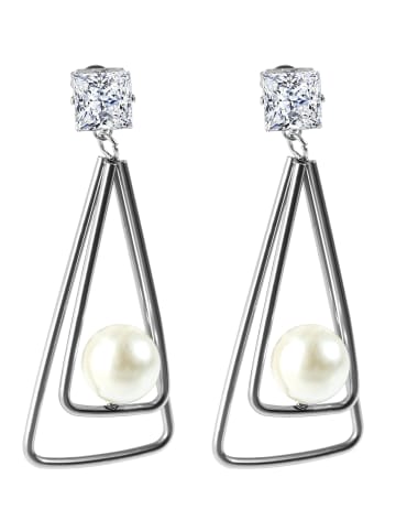 Adeliás Damen Ohrringe – Ohrhänger aus Edelstahl in silber