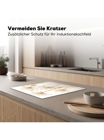 OnlyWow Herdabdeckplatte Blumen beige
