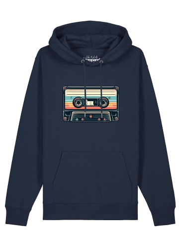wat? Apparel Sweatshirt Retro Kassette in Dunkelblau