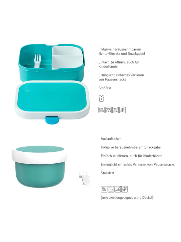 Mepal Obst- und Bentobox Campus 300 & 750 ml in türkis