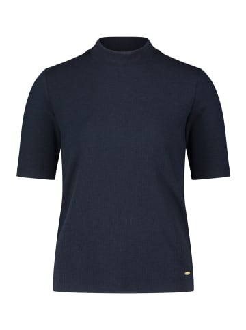 BETTY & CO Strukturshirt mit Stehkragen in Navy Blue