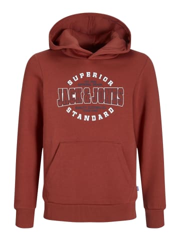 JACK & JONES Junior Kapuzenpullover in Red Ochre